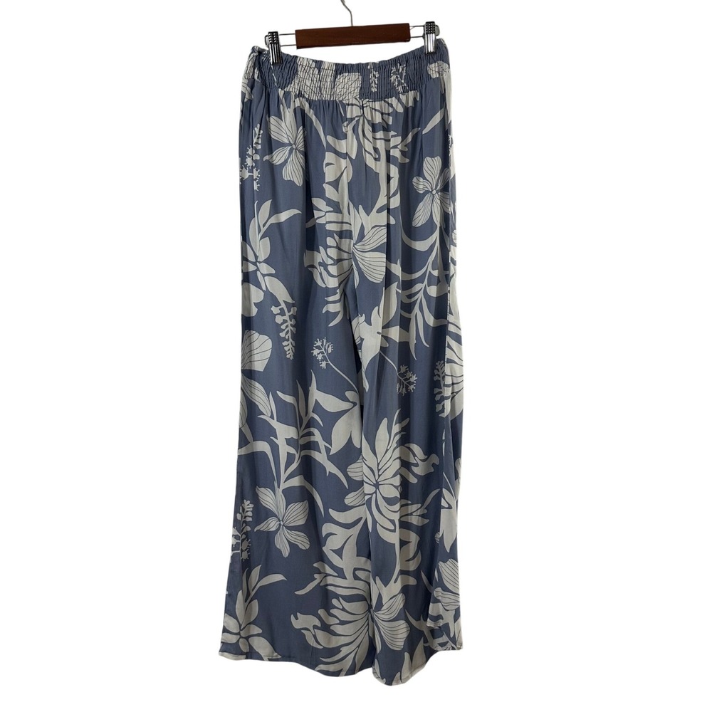 Kini & Brunch Blue Floral 2 Piece Set Top & Wide Leg Pants Small NWT - Picture 9 of 14
